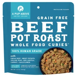 A Pup Above Cubies Grain-Free Pot Roast Beef Air-Dried Dog Food - 2.5 Oz - 10 Count