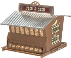 Absolute Rustic Farmhouse Absolute Feed & Seed Metal and Squirrel-proof Wild Bird Feeder - Brown - 15 Lbs