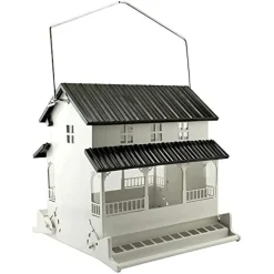 Absolute Rustic Farmhouse Absolute Farmhouse Metal and Squirrel-proof Wild Bird Feeder - White - 13 Lbs