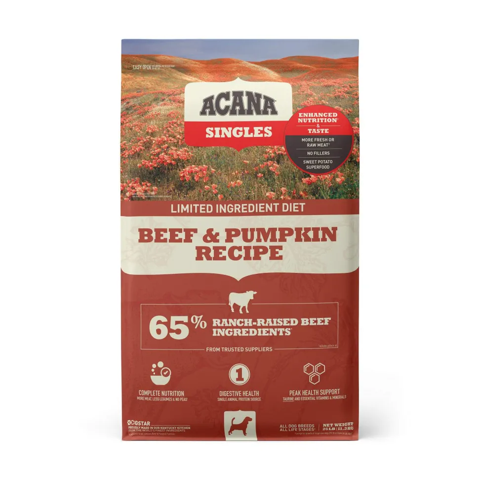 Acana 'Kentucky Dogstar Chicken' Singles Grain-Free Beef & Pumpkin Dry Dog Food - 22.5 lb Bag