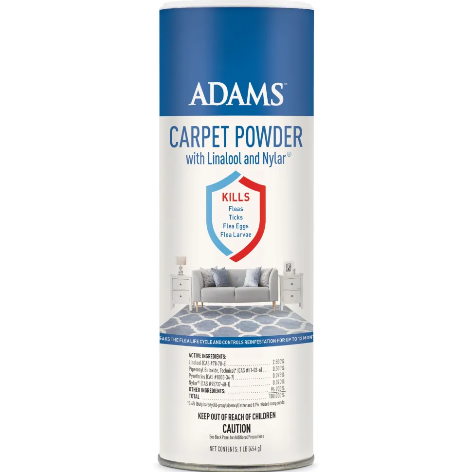Adams Carpet Powder with Linalool and Nylar - 16 Oz