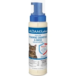 Adams Plus Flea & Tick Foaming Shampoo and Wash for Cats and Kittens - 10 fl Oz