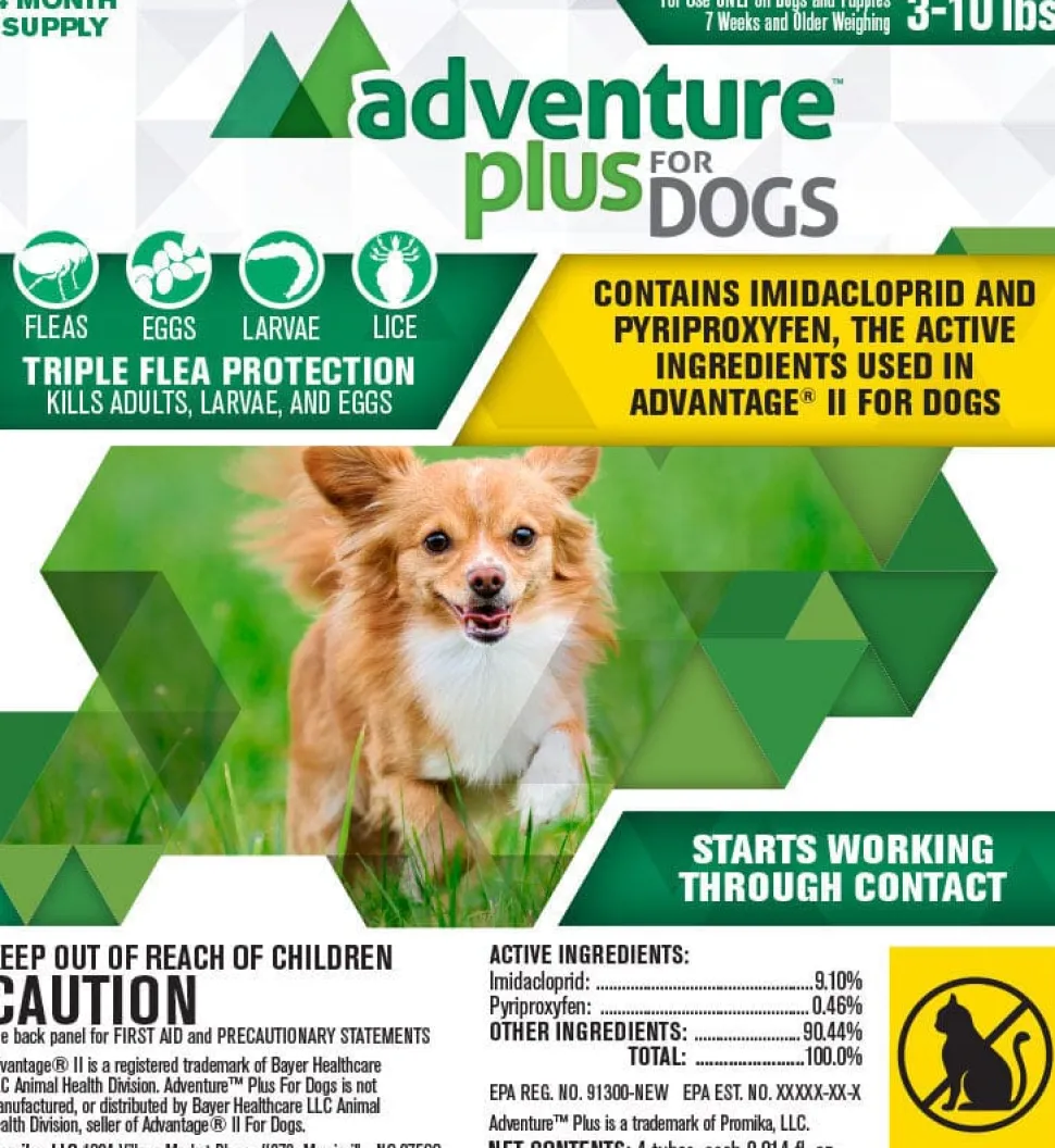 Adventure Plus Flea and Tick for Dogs - 3 - 10 Lbs - 4 Pack