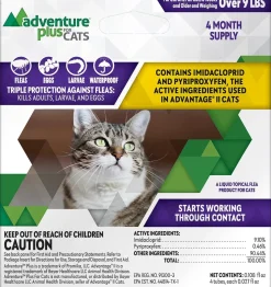 Adventure Plus Topical Flea and Tick for Cats - Over 9 Lbs - 4 Pack