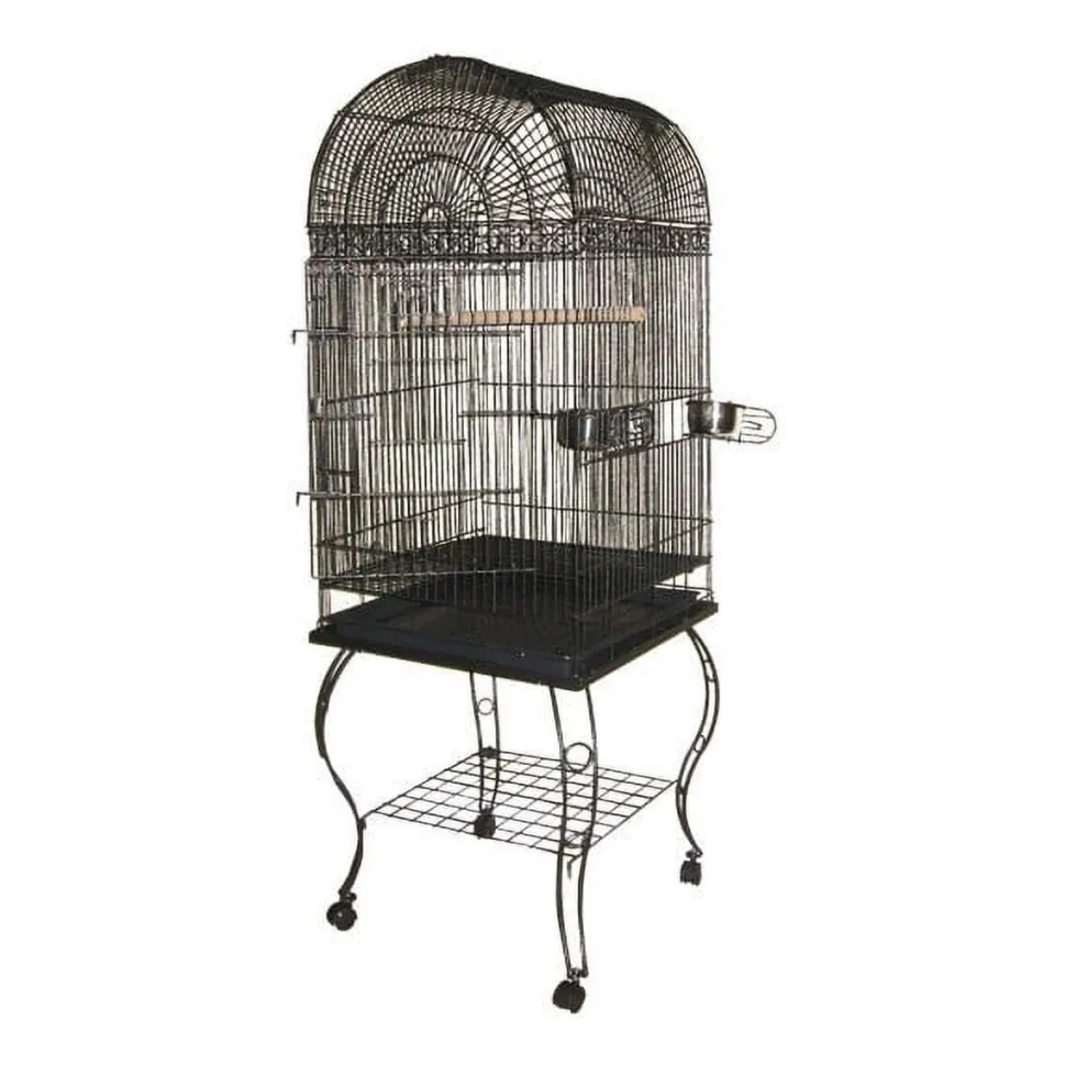 A&E Cage Company Economy Dome Top Bird Cage - Black - 20 X 20 X 58 In