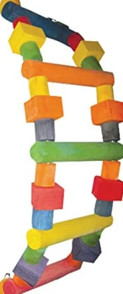 A&E Cage Company Happy Beaks Wooden Bird Ladder - 32 X 7 In
