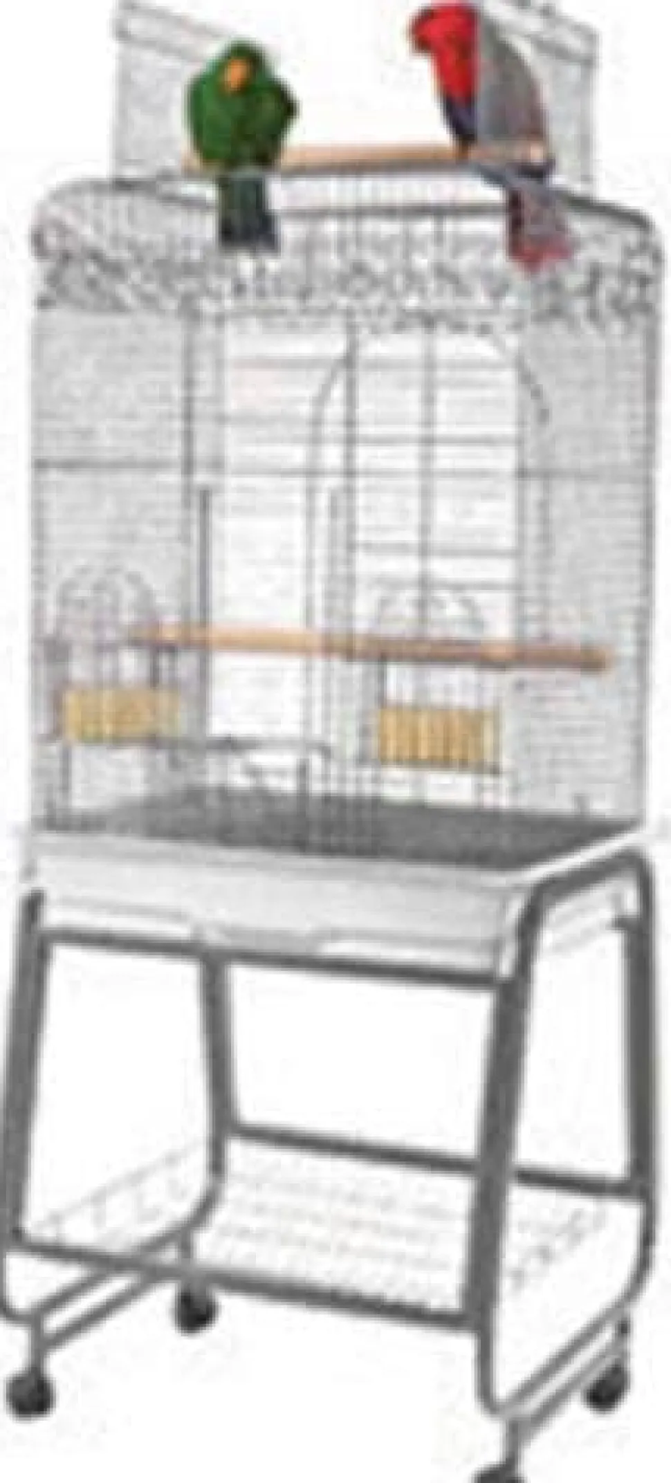 A&E Cage Company Open Flat Top Bird Cage with Removable Stand - Silver - 22 X 18 X 61 In