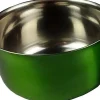 A&E Cage Company Stainless Steel Coop Cup with Bolt Hanger Bird Dish - Green - 10 Oz