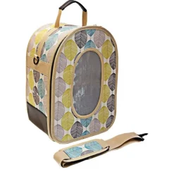 A&E Cage Company Voyager Soft Sided Travel Bird Carrier - Tan - Small - 14.5 X 10.5 X 7