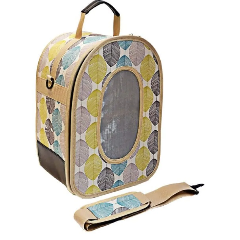 A&E Cage Company Voyager Soft Sided Travel Bird Carrier - Tan - Small - 14.5 X 10.5 X 7