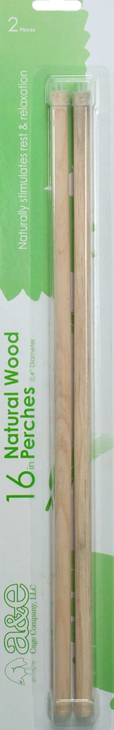 A&E Cage Company Wooden Replacement Bird Perch - 16 X .4 In