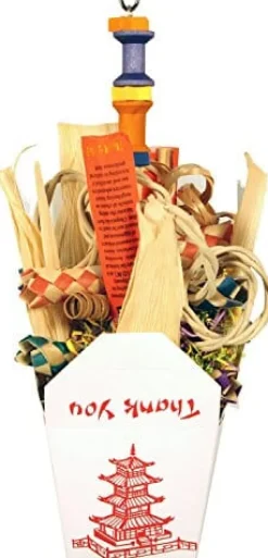 A&E Cage Happy Beaks Chinese Take Out Bird Toy - 13 X 4 X 4 In