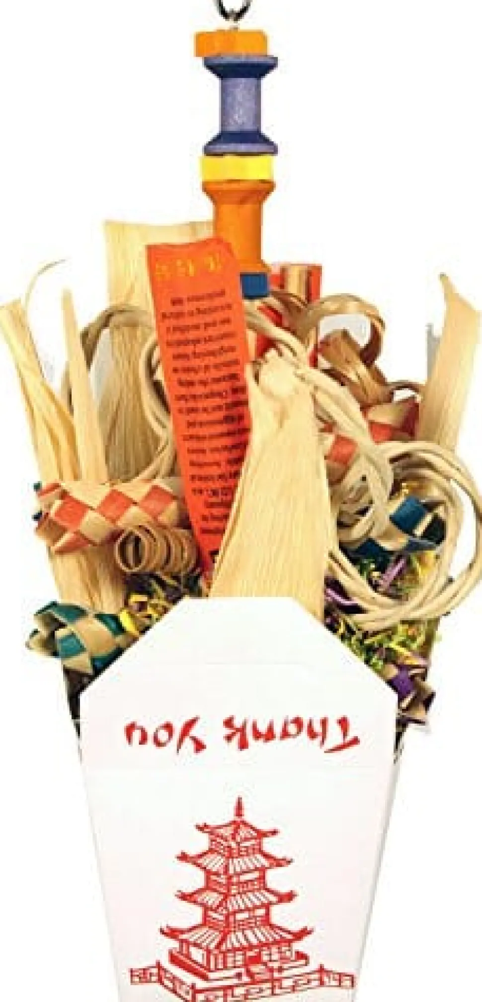 A&E Cage Happy Beaks Chinese Take Out Bird Toy - 13 X 4 X 4 In