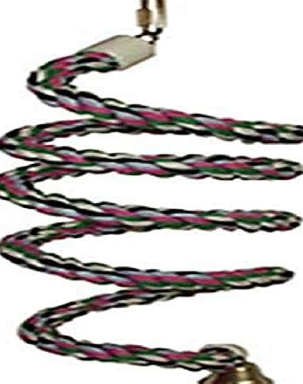 A&E Cage Happy Beaks Cotton Rope Boing with Bell Bird Toy - .75 X 66 In