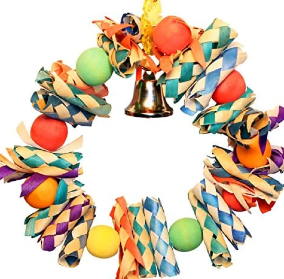 A&E Cage Happy Beaks Fiesta Wreath Bird Toy - 9 X 7 X 2 In
