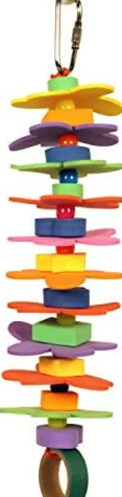 A&E Cage Happy Beaks Flower Power Bird Toy - 9 X 2 X 2 In