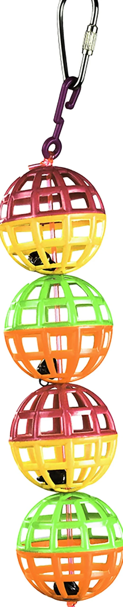 A&E Cage Happy Beaks Jingle Lattice Balls Bird Toy - 8 X 1.5 X 1.5 In