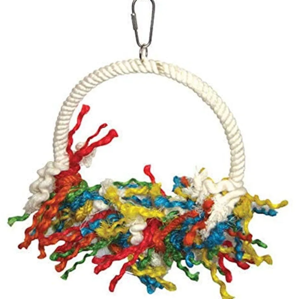 A&E Cage Happy Beaks Rope Swing Preening Bird Toy - 8 X 11 In