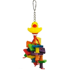A&E Cage Happy Beaks Rubber Duck Monster Bird Toy - 2 X 9.5 In
