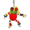A&E Cage Happy Beaks Silly Wood Frog Bird Toy - 11 X 12 In