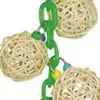 A&E Cage Happy Beaks 6-Vine Balls On Chain with Bell Bird Toy - 10 X 3 X 3 In