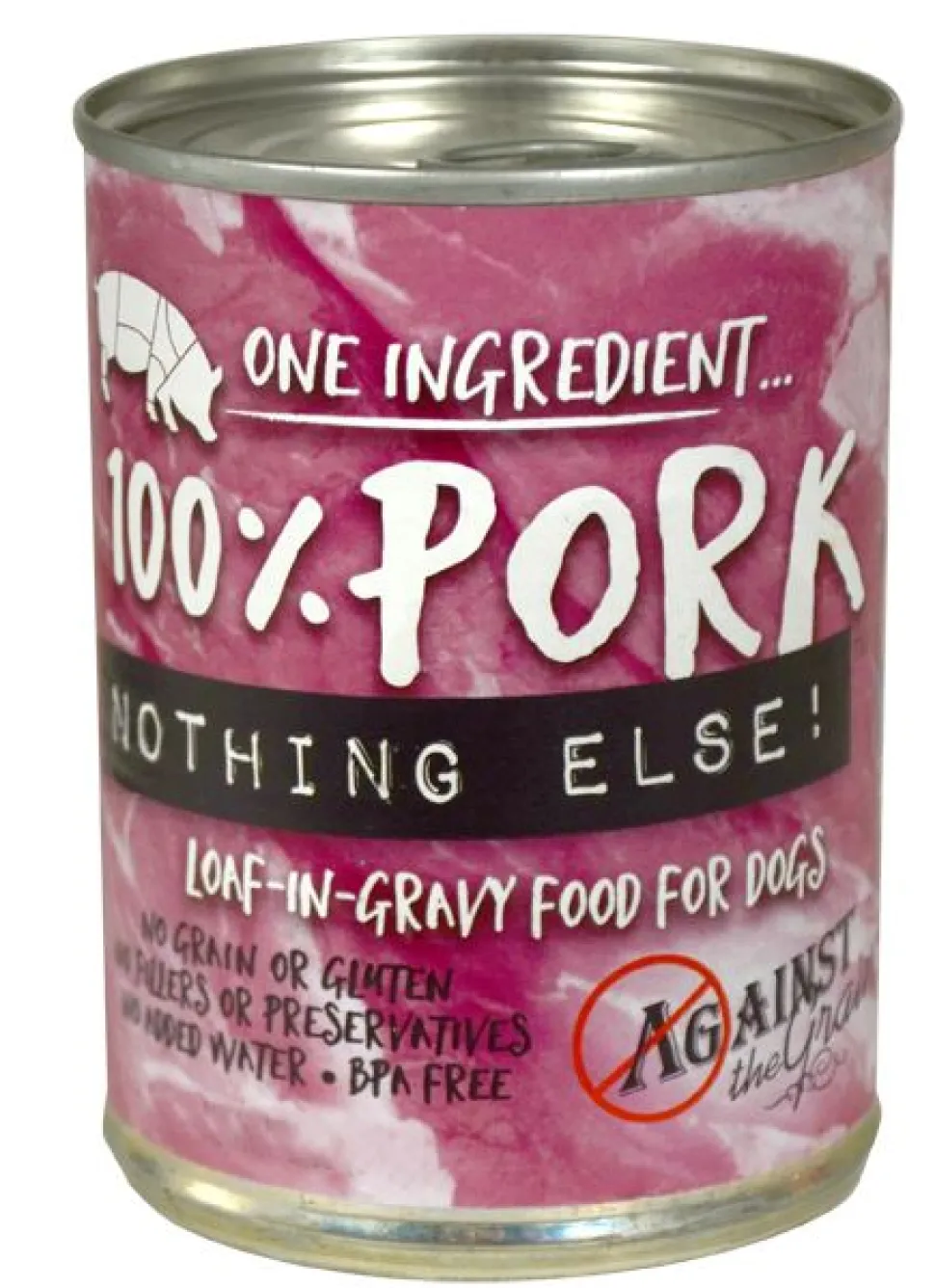 Against the Grain Nothing Else Grain Free One Ingredient 100% Pork Canned Dog Food
