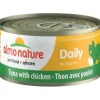 Almo Nature Daily Cat Tuna with Chicken Canned Cat Food - 2.47 oz Cans - Case of 24