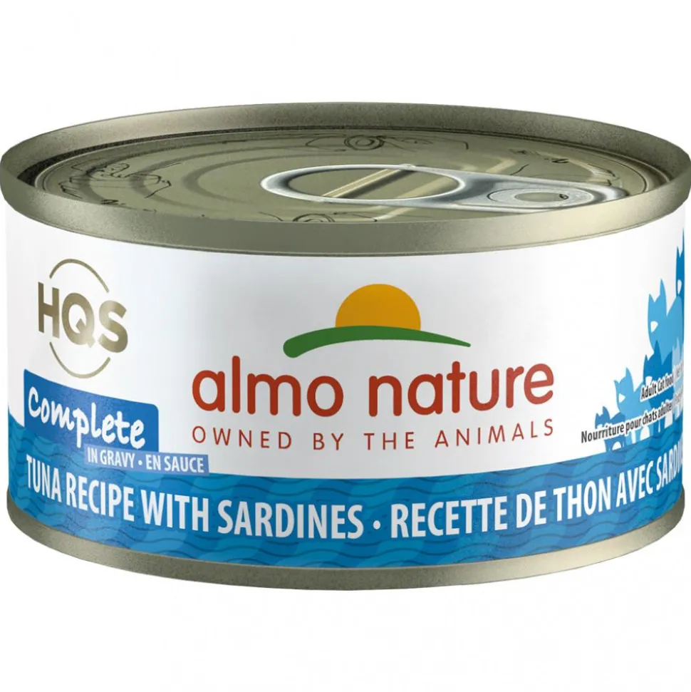 Almo Nature HQS Complete Tuna with Sardines in Gravy Canned Cat Food - 2.47 oz Cans - Case of 24