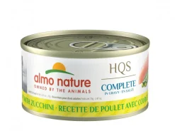 Almo Nature HQS Complete Chicken Recipe with Zucchini in Gravy Canned Cat Food - 2.47 oz Cans - Case of 24