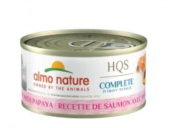 Almo Nature HQS Complete Salmon and Papaya in Gravy Canned Cat Food - 2.47 oz Cans - Case of 24