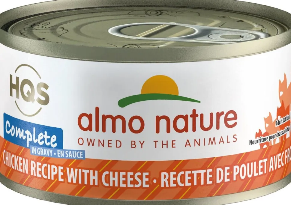 Almo Nature HQS Complete Chicken w/Cheese in Gravy Canned Cat Food - 9.87 Oz - Case of 12