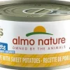 Almo Nature HQS Complete Chicken with Sweet Potatoes in Gravy Canned Cat Food - 2.47 oz Cans - Case of 24