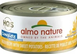 Almo Nature HQS Complete Chicken with Sweet Potatoes in Gravy Canned Cat Food - 2.47 oz Cans - Case of 24