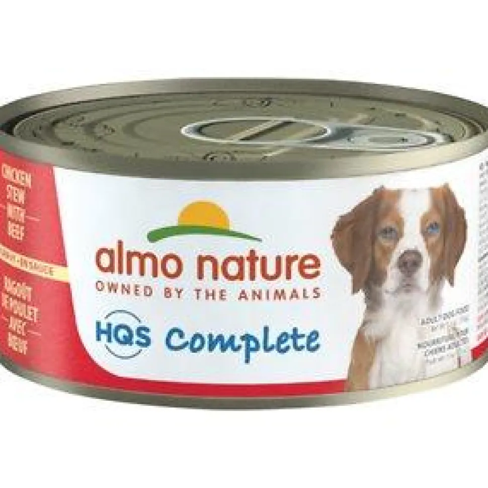 Almo Nature HQS Complete Chicken Stew with Beef & Carrot Canned Dog Food - 5.5 oz Cans - Case of 24