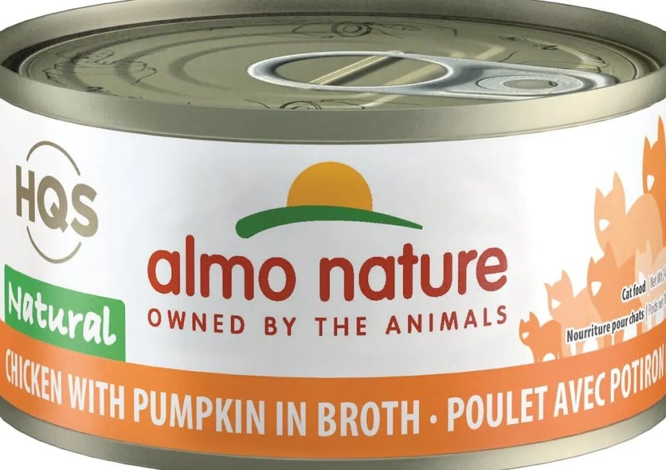 Almo Nature HQS Natural Chicken w/Pumpkin in Broth Canned Cat Food - 5.29 Oz - Case of 24