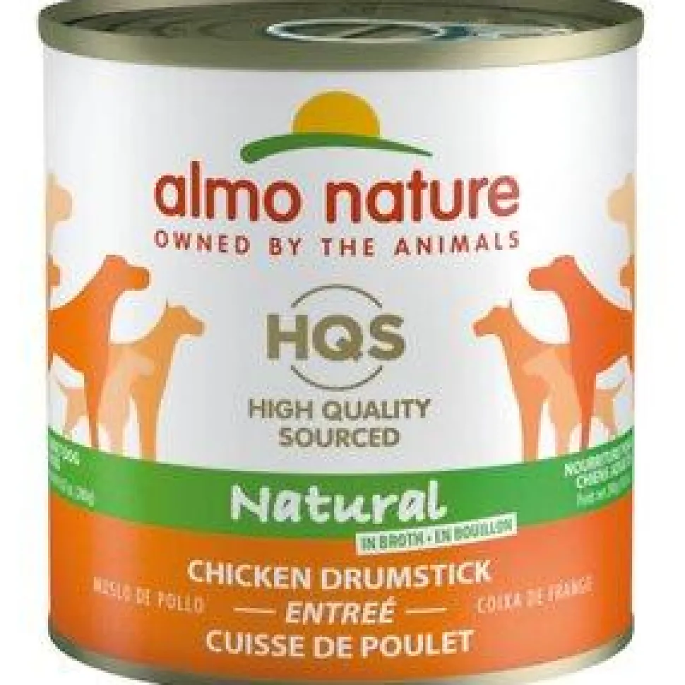 Almo Nature HQS Naturals Chicken Drumstick Canned Dog Food - 9.87 oz Cans - Case of 12