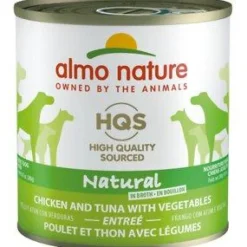 Almo Nature HQS Naturals Chicken & Tuna with Vegetables Canned Dog Food - 9.87 oz Cans - Case of 12