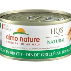 Almo Nature Made in Italy HQS Natural Grilled Turkey in Broth Canned Cat Food - 2.47 oz Cans - Case of 24