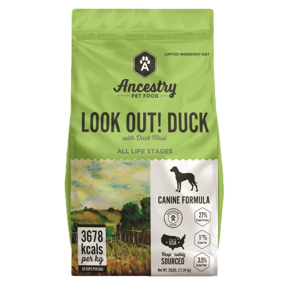 Ancestry Pet Food Grain-Free Look Out! Duck Dry Dog Food - 4 Lbs