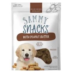 Ancestry Pet Food Sammy Snacks Peanut Butter Crunchy Dog Biscuits Treats - 8 Oz