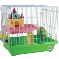 Animal Treasures Small Animal Castle Cage - Green
