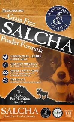 Annamaet Grain-Free Salcha Chicken/Turkey/Duck Dry Dog Food - 5 lb Bag