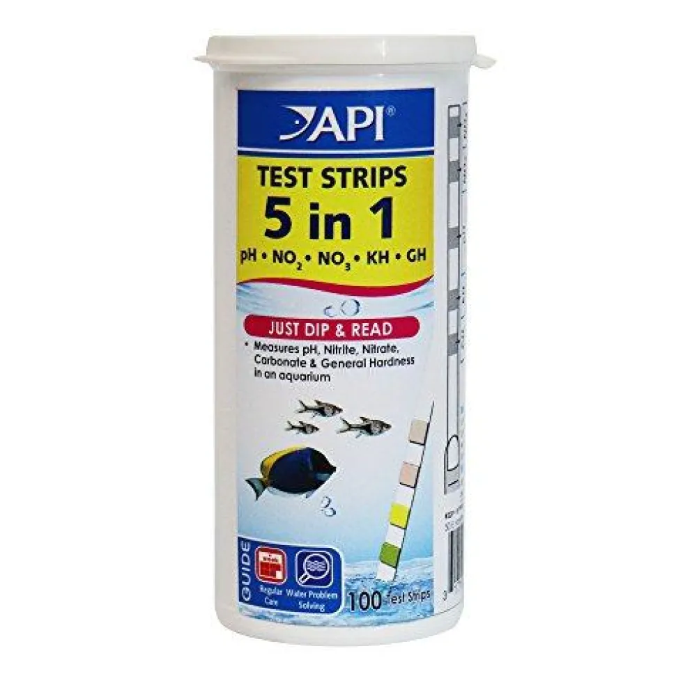 API 5 in 1 Aquarium Test Strips - 100 pk