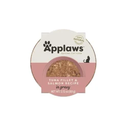 Applaws Tuna Filet with Salmon in Gravy Wet Cat Food Tray - 2.12 Oz - Case of 18