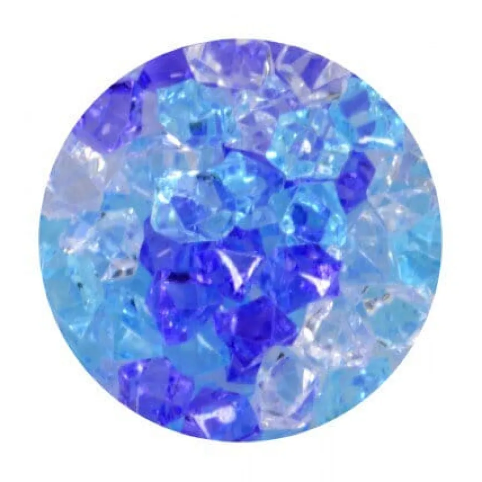 Aqua One Crystal Gems Acrylic Gravel - Frosty Blue - 5 oz