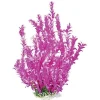 Aquatop Bacopa-Like Weighted Plastic Aquarium Plant Decoration - Pink/White - 16 In