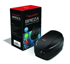 Aquatop Breza Single Outlet Aquarium Air Pump - Black - Up To 20 Gal