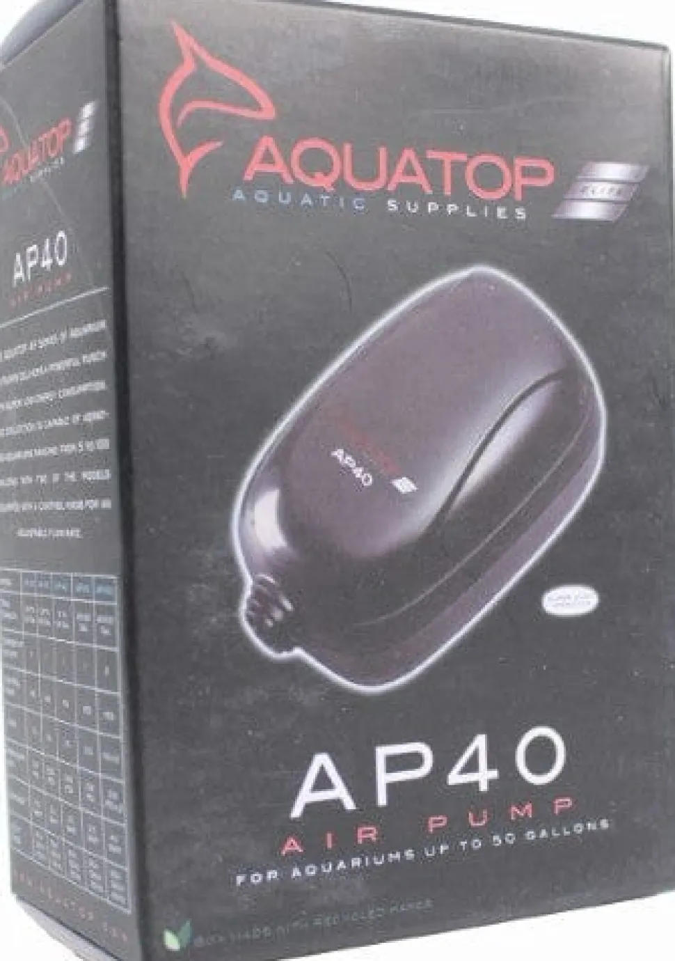 Aquatop Breza Single Outlet Aquarium Air Pump - Black - 5 - 50 Gal
