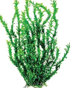 Aquatop Bushy Weighted Plastic Aquarium Plant - Green - 26 In