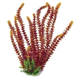 Aquatop Cabomba-Like Weighted Plastic Aquarium Plant - Red/Yellow - 20 In
